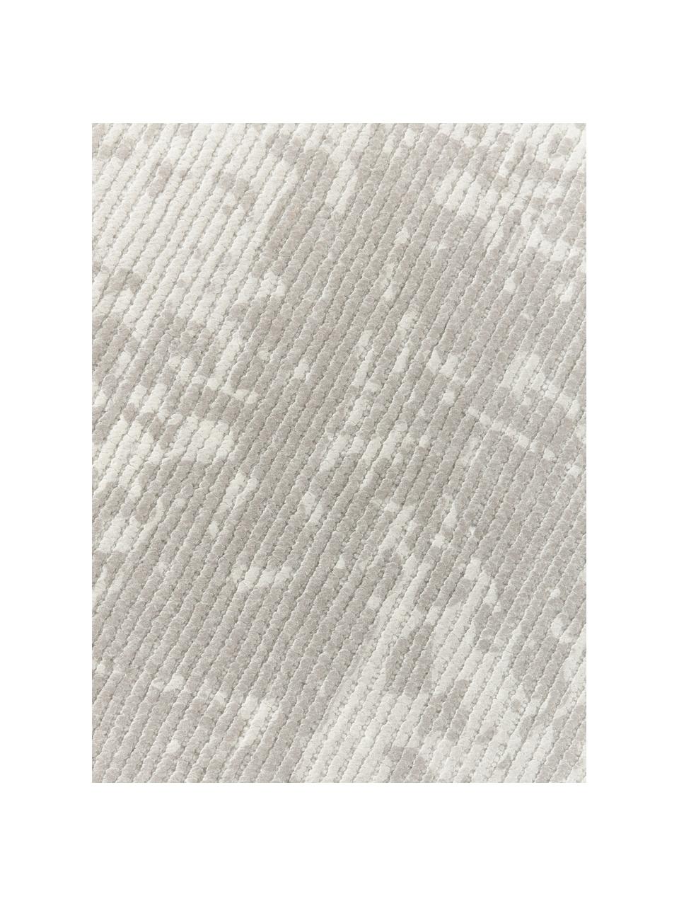Handgewebter Kurzflor-Läufer Nantes, 100 % Polyester, GRS-zertifiziert, Greige, B 80 x L 250 cm