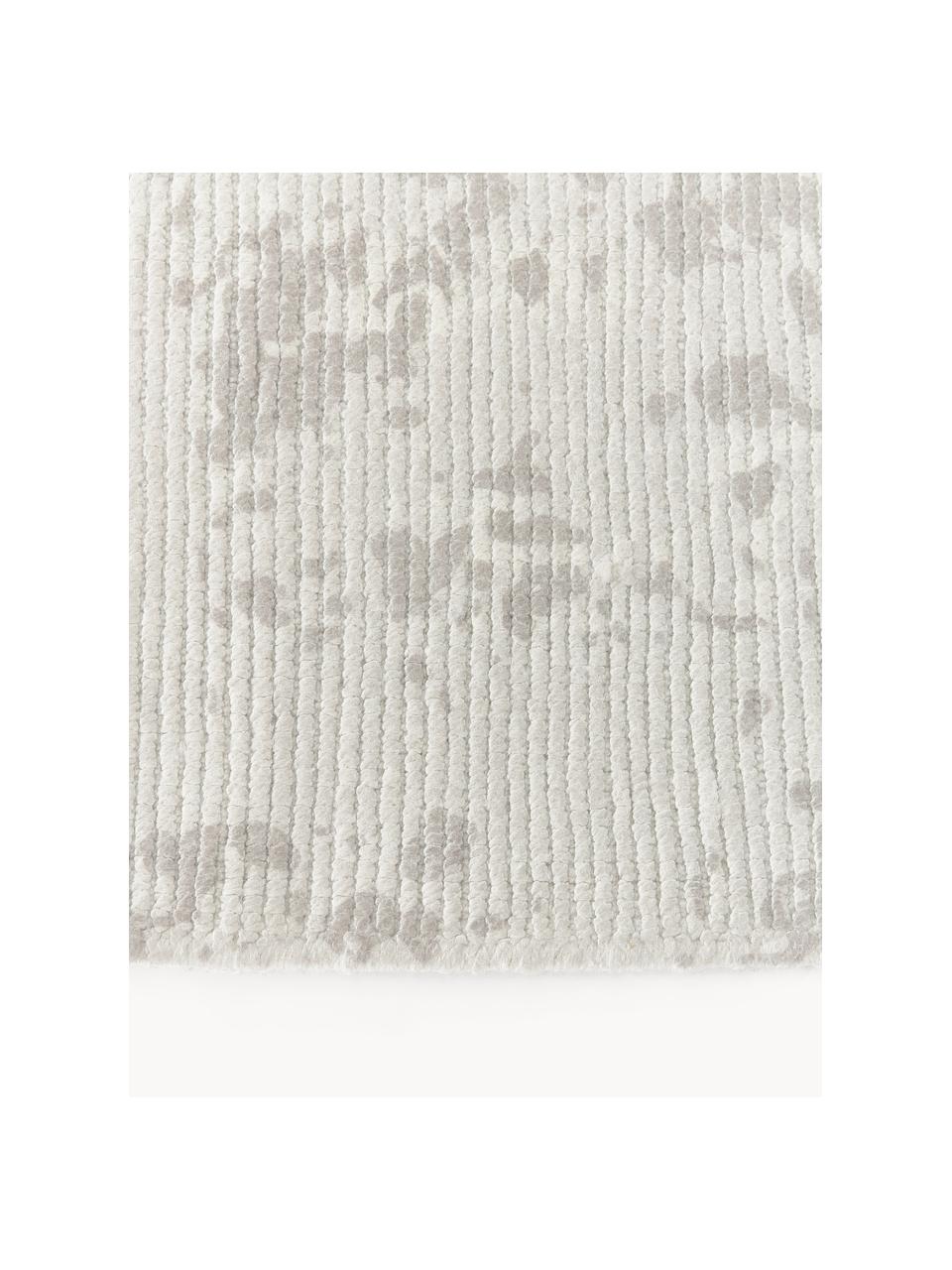 Tapis de couloir à poils ras tissé main Nantes, 100 % polyester, certifié GRS, Grège, larg. 80 x long. 250 cm