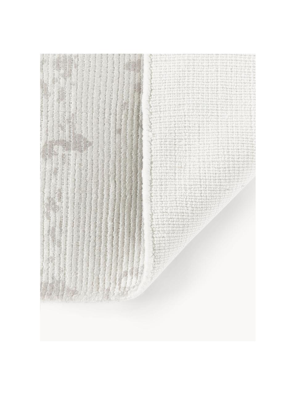 Ručně tkaný běhoun s nízkým vlasem Nantes, 100 % polyester, certifikace GRS, Šedá, Š 80 cm, D 250 cm