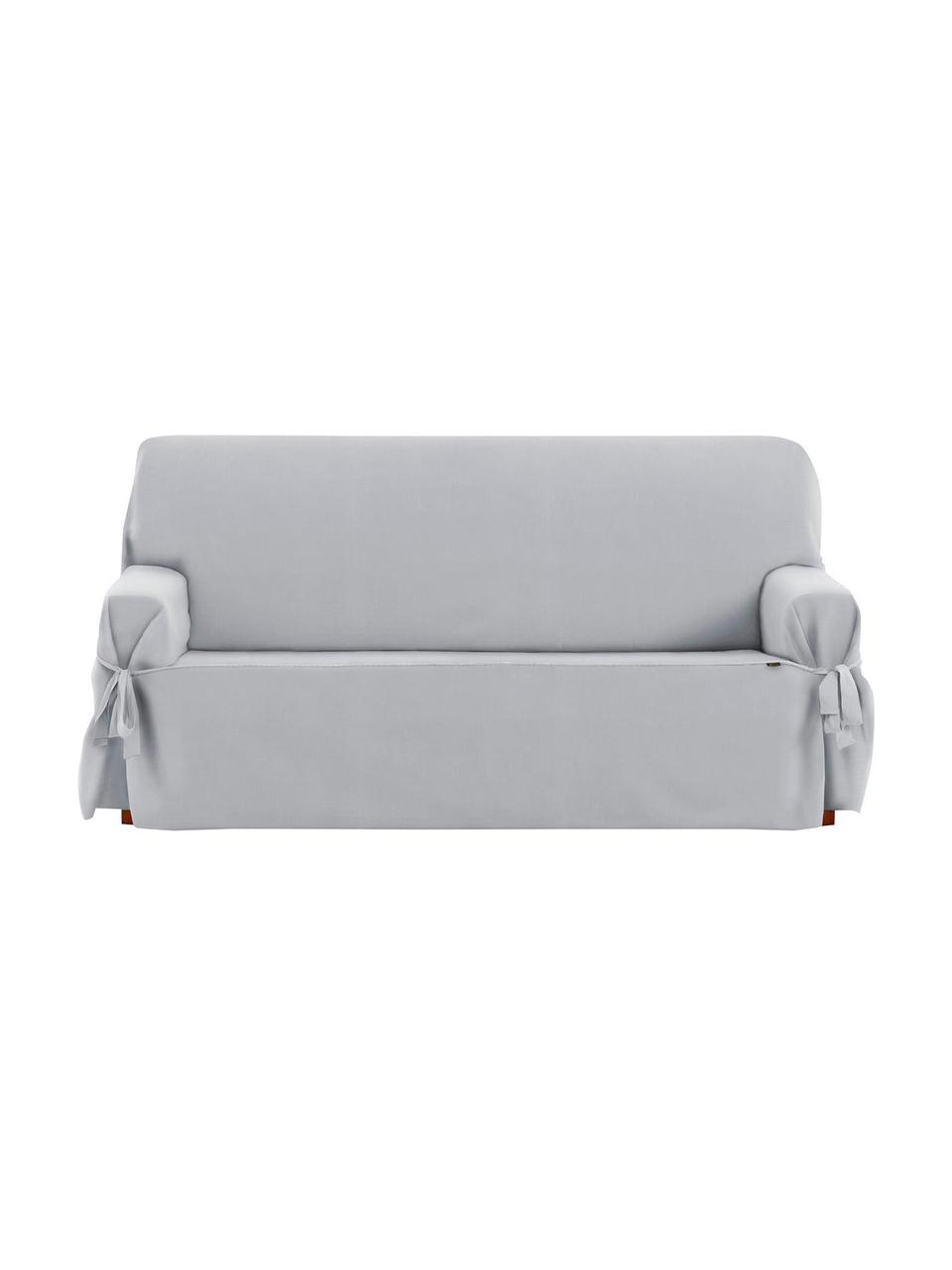 Funda de sofá Levante, 65% algodón, 35% poliéster, Gris, 2 plazas (160 x 110 cm)