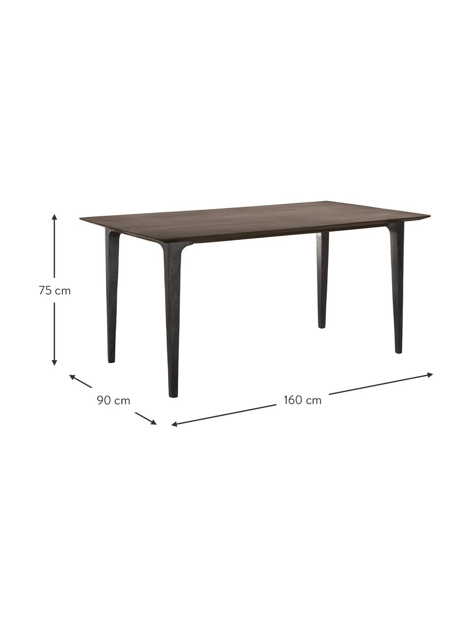 Tavolo rettangolare in legno di mango massiccio Archie, in diverse dimensioni, Legno massiccio di mango laccato, Legno di mango, Larg. 180 x Prof. 90 cm