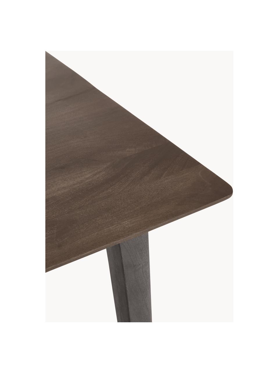 Eettafel Archie van mangohout, in verschillende formaten, Massief gelakt mangohout

Dit product is gemaakt van duurzaam geproduceerd, FSC®-gecertificeerd hout., Mangohout, B 160 x D 90 cm