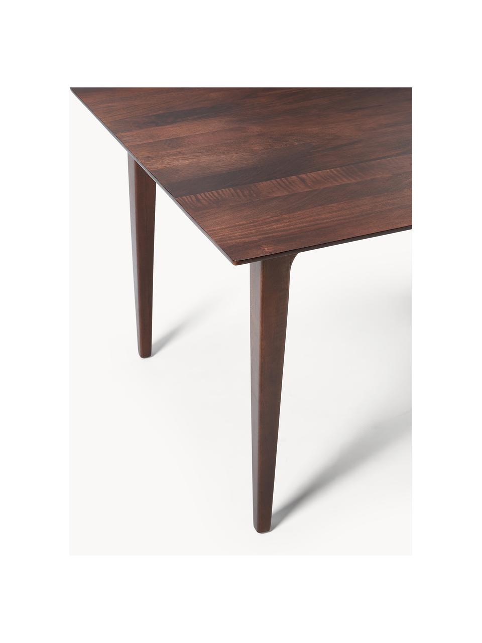 Jedálenský stôl z mangového dreva Archie, v rôznych veľkostiach, Mangové drevo, lakované
Tento produkt je vyrobený z trvalo udržateľného dreva s certifikátom FSC®., Tmavé mangové drevo, Š 160 x H 90 cm