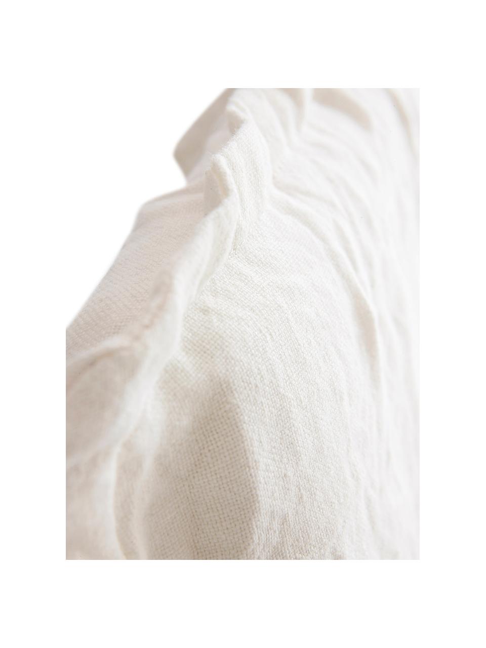 Leinen-Kopfteil Palma, Bezug: 100 % Leinen, Webstoff Weiß, B 160 x H 122 cm