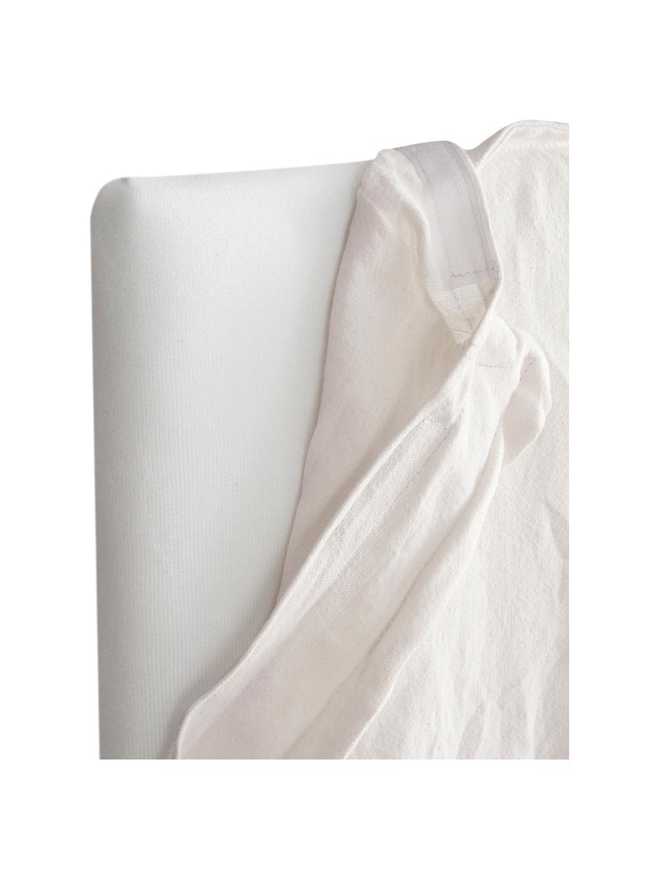 Cabecero de lino Palma, Tapizado: 100% lino, Blanco, An 160 x Al 122 cm