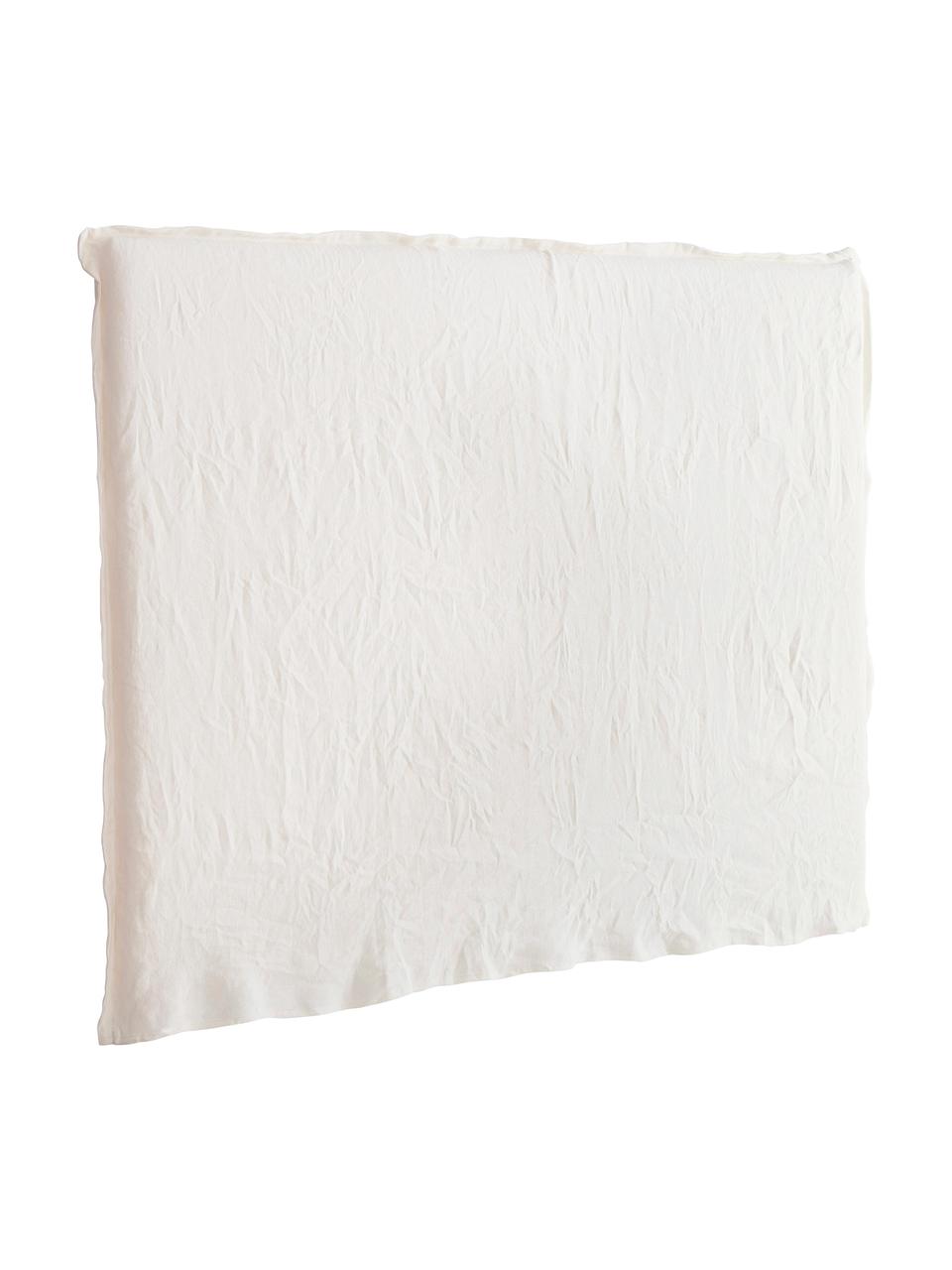 Tête de lit en lin Palma, Tissu blanc, larg. 160 x haut. 122 cm