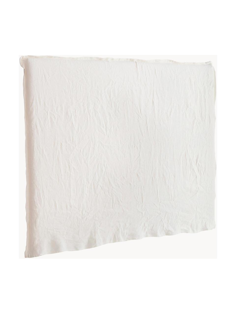 Leinen-Kopfteil Palma, Bezug: 100 % Leinen, Webstoff Weiß, B 160 x H 122 cm