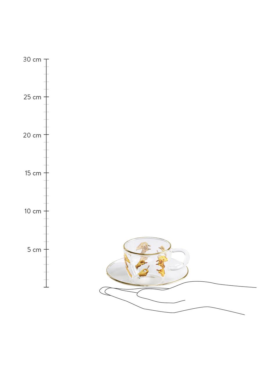 Design koffiekopje Toiletpaper met lippenstift, Rand: goudkleurig, Handen met lippenstift, Ø 7 x H 5 cm, 110 ml