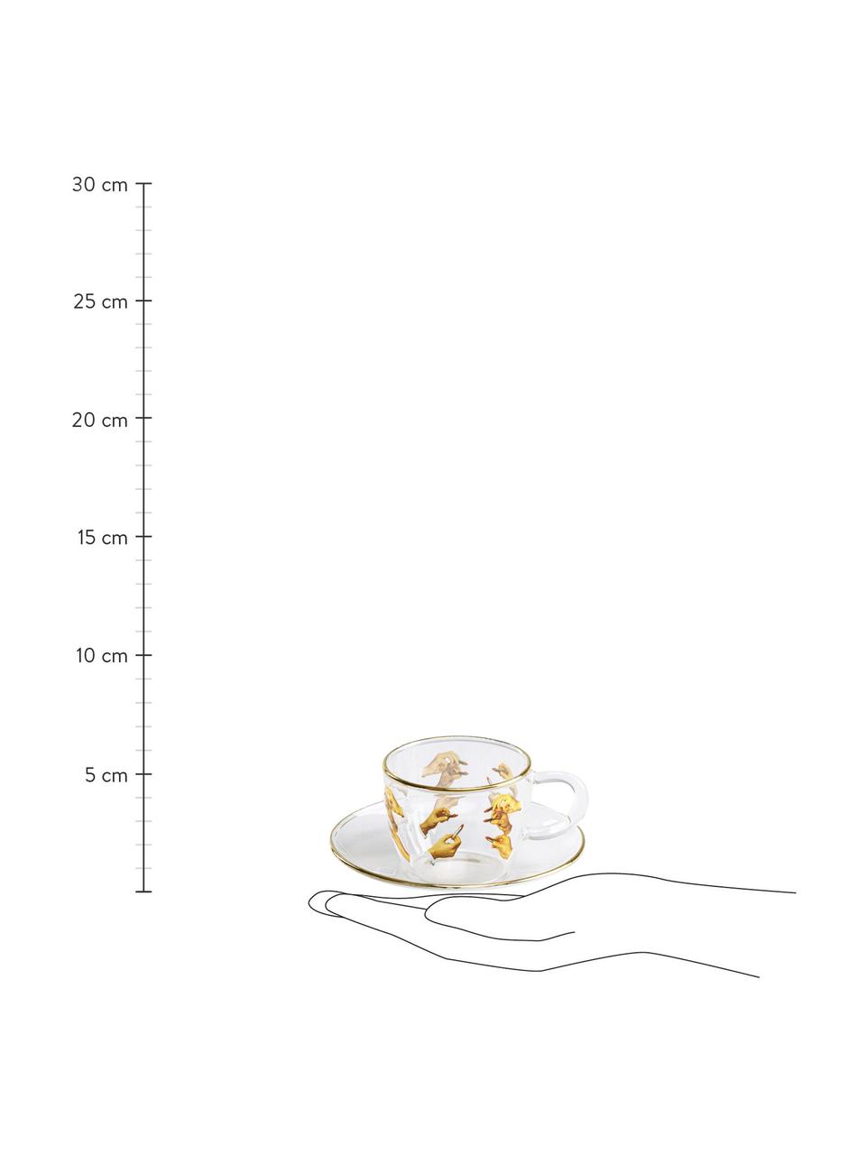 Dizajnová šálka s podšálkou Toiletpaper, Ruky s rúžmi, Ø 7 x V 5 cm, 110 ml