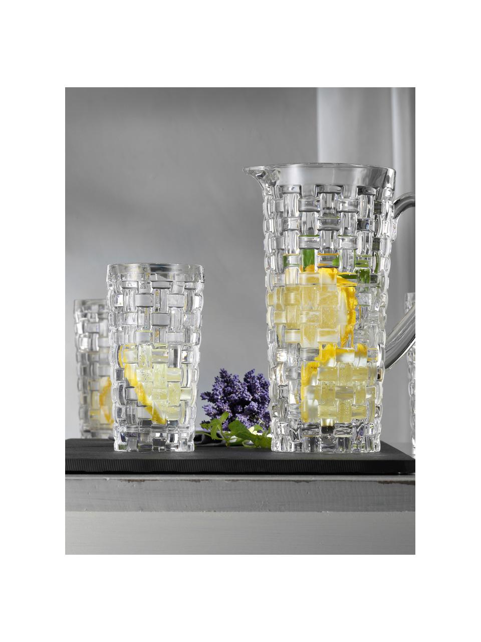 Kristall-Longdrinkgläser Bossa Nova, 4 Stück, Kristallglas, Transparent, Ø 8 x H 15 cm, 400 ml