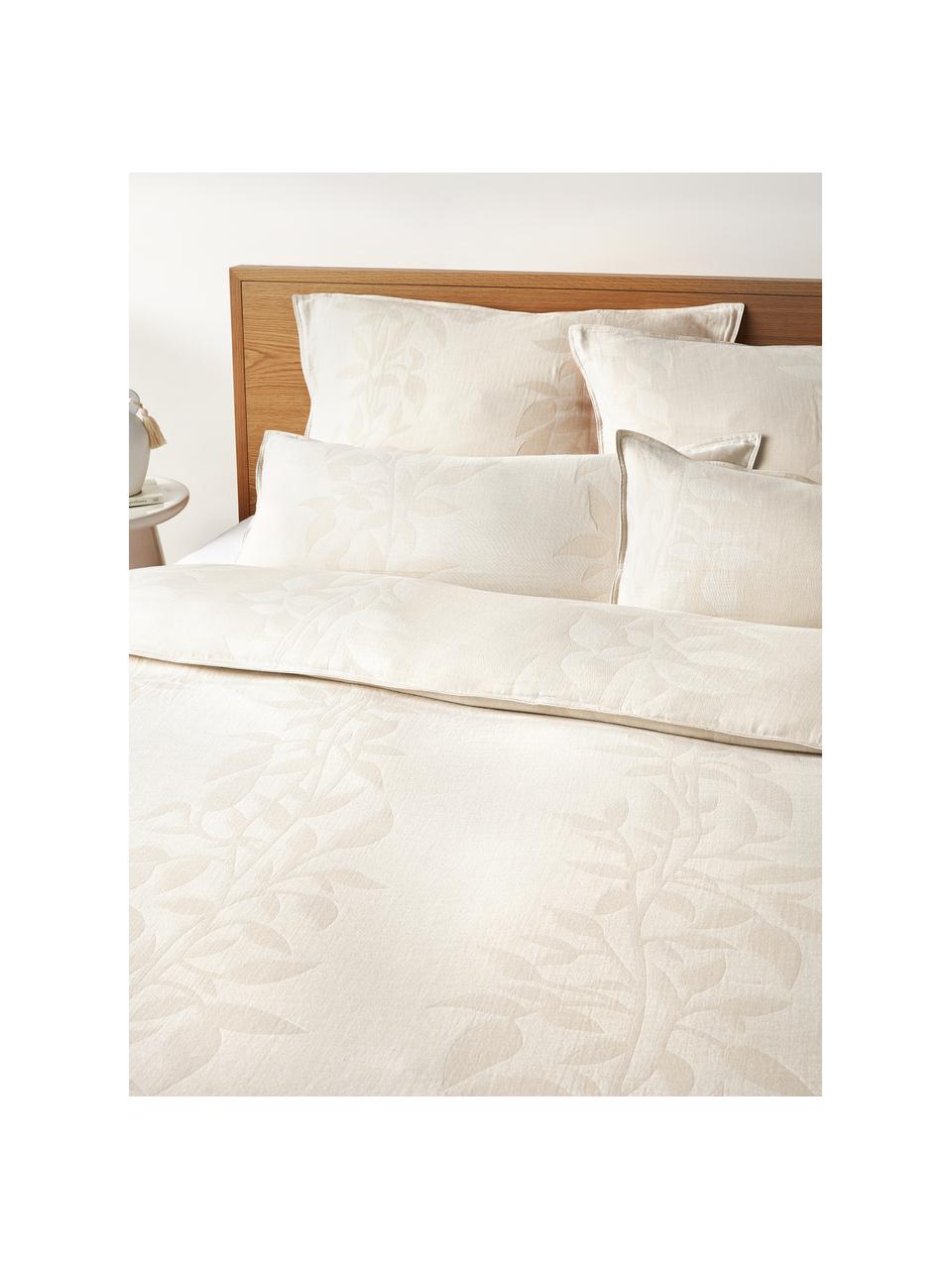 Funda nórdica de muselina Jasmina, Beige claro, Cama 90 cm (155 x 220 cm)