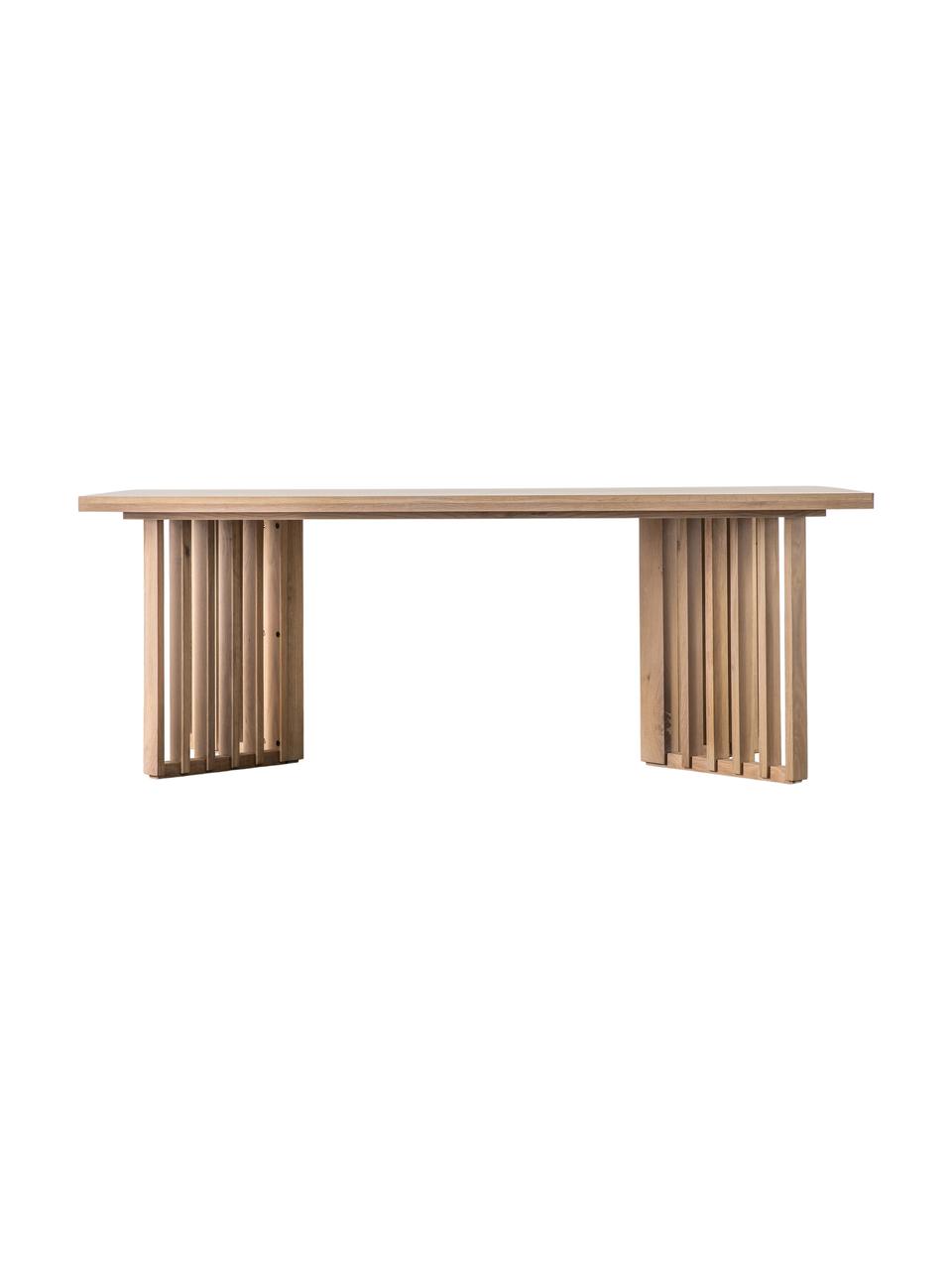 Jídelní stůl z dubového dřeva Okayama, 200x100 cm, Dubové dřevo, Světle hnědá, Š 200 cm, H 100 cm