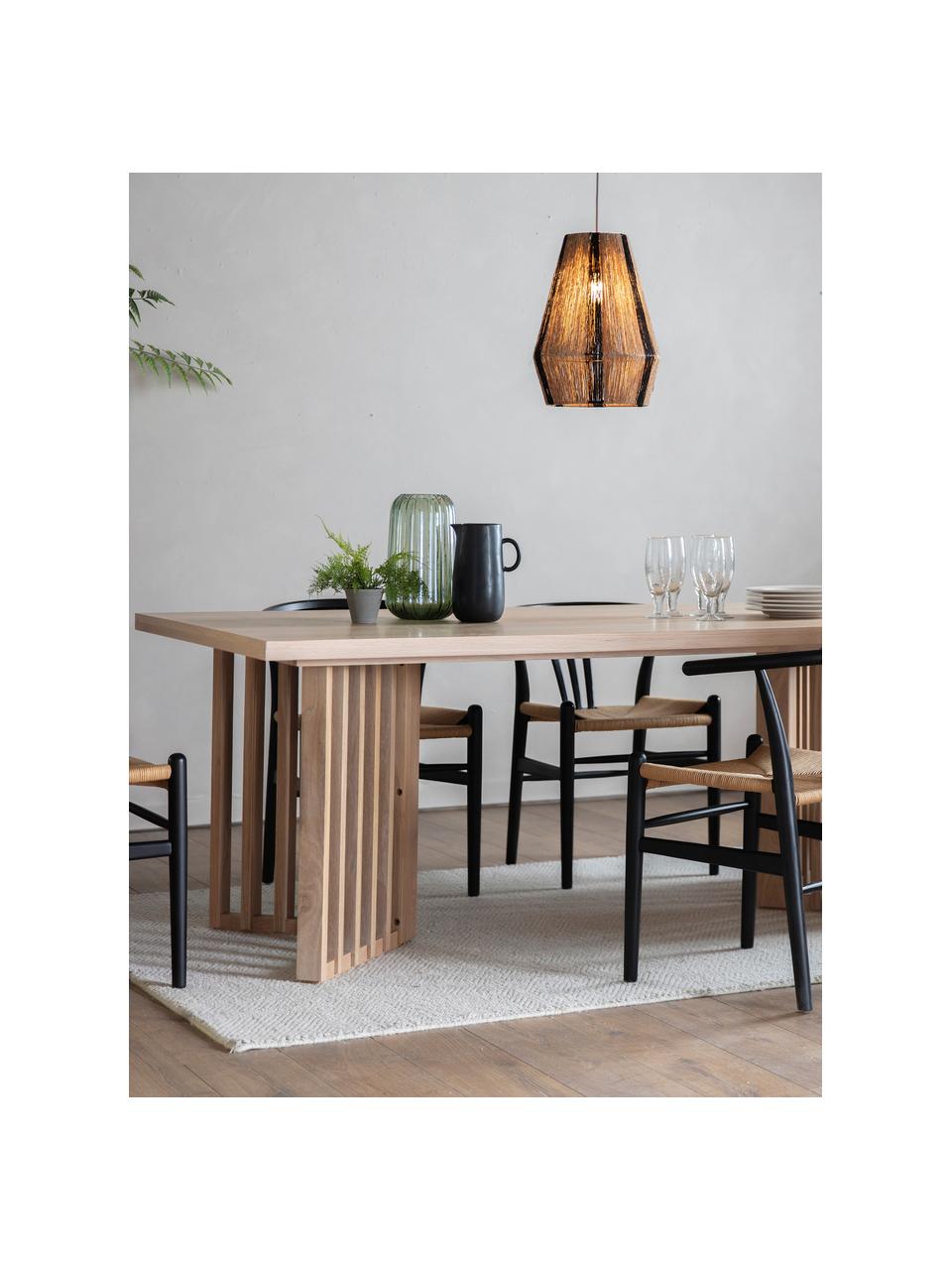 Mesa de comedor de roble Okayama, 200 x 100 cm, Roble, Madera de roble, An 200 x F 100 cm