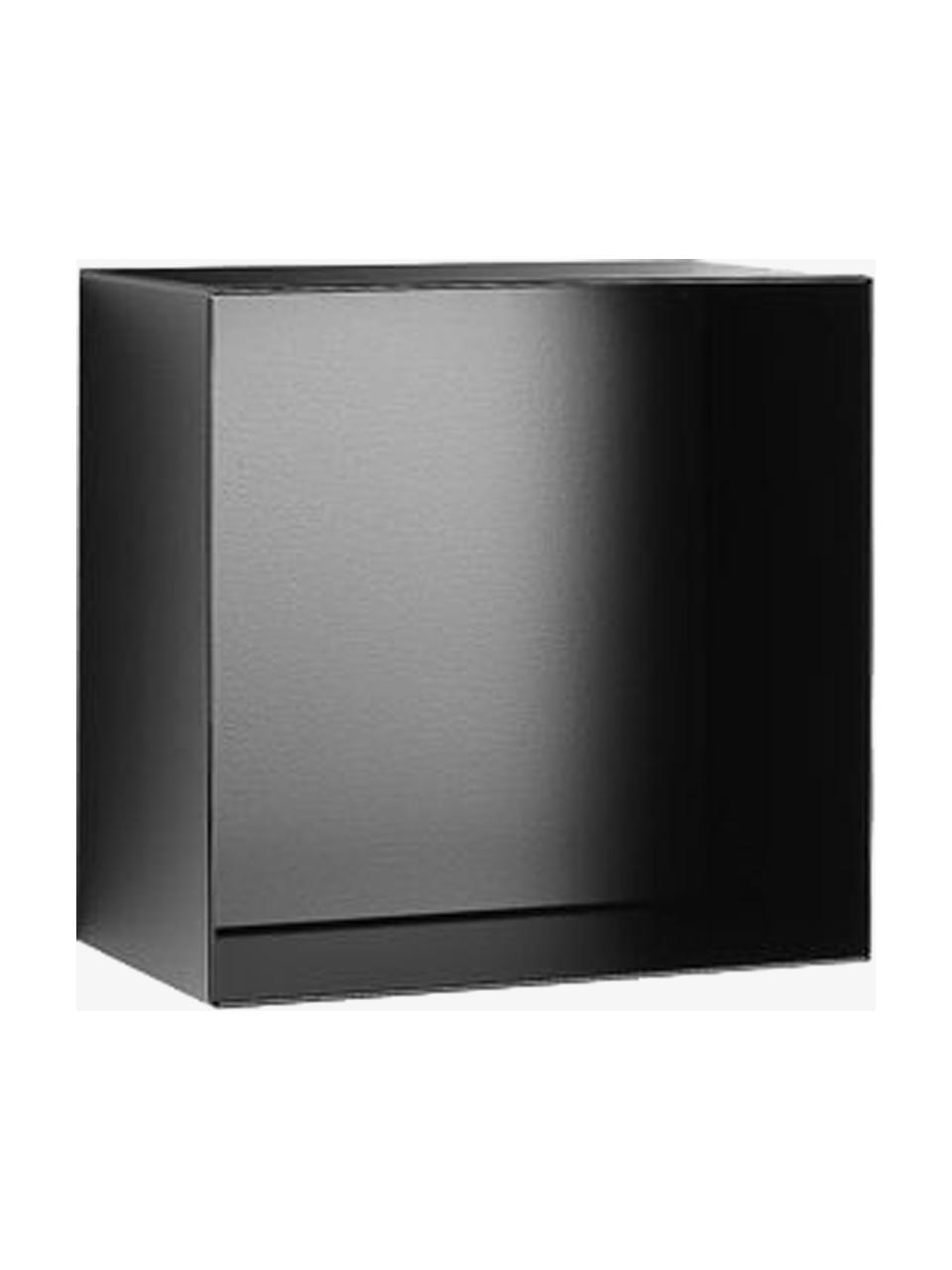 Set lavabo Yoka, 6 pzas., Tablero: fibras de mediana densida, Estantes: metal pintado, Espejo: vidrio, Parte trasera: plástico ABS, Negro, aspecto de madera de roble, Set de diferentes tamaños