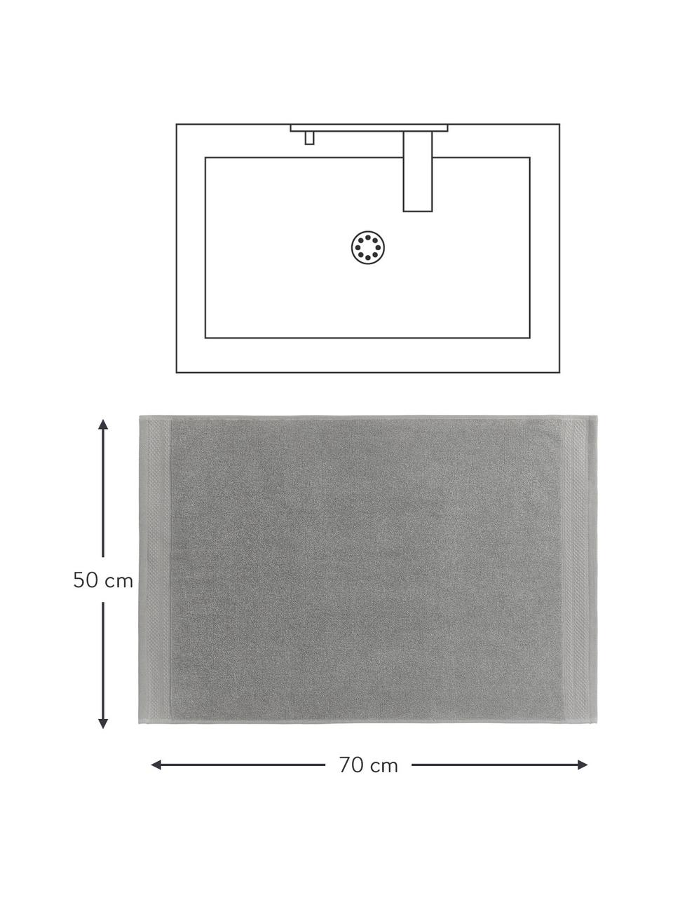 Badmat Premium van biokatoen, antislip, 100% biokatoen, GOTS-gecertificeerd (van GCL International, GCL-300517)
Zware kwaliteit, 600 g/m², Donkergrijs, B 50 x L 70 cm