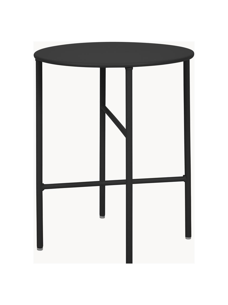 Okrúhly záhradný stôl Summer, Potiahnutý kov, Čierna, Ø 40 x V 50 cm