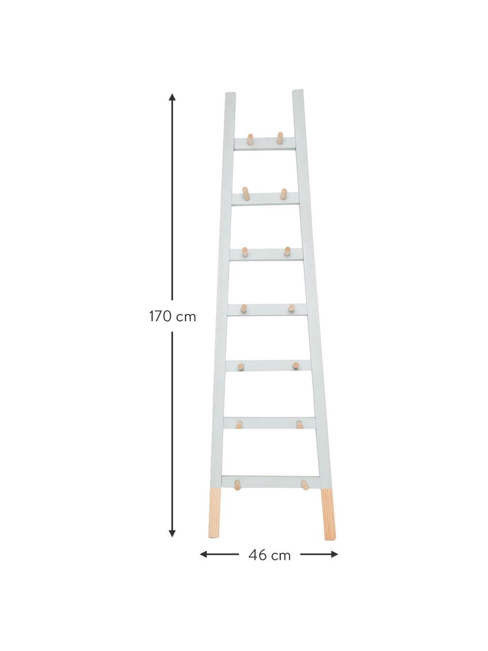 Ladderrek Agun, Gecoat grenenhout, Grijs, B 46 x H 170 cm