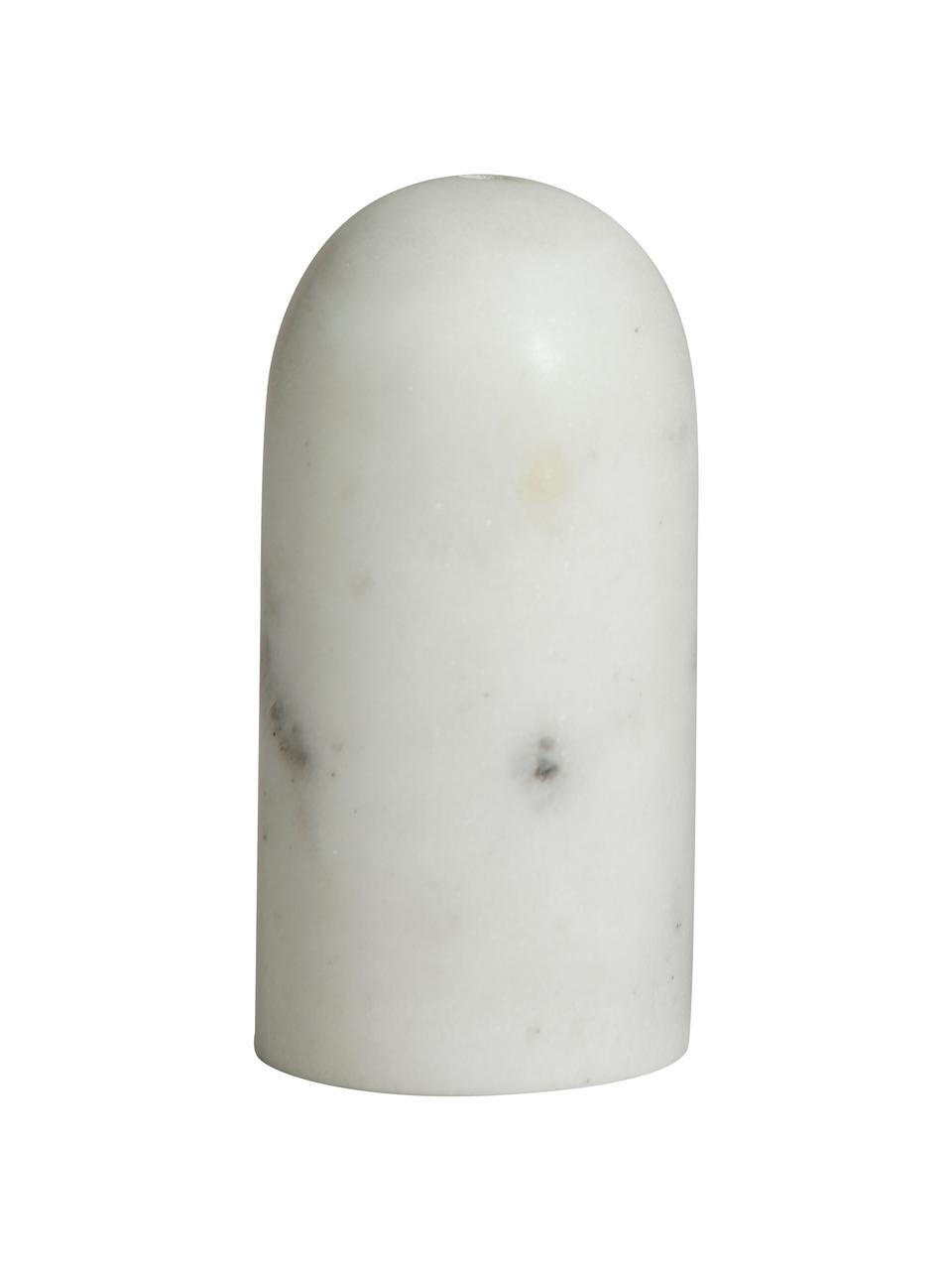Set saliera e pepiera in marmo Isop 2 pz, Marmo, Bianco marmorizzato, Ø 4 x Alt. 8 cm