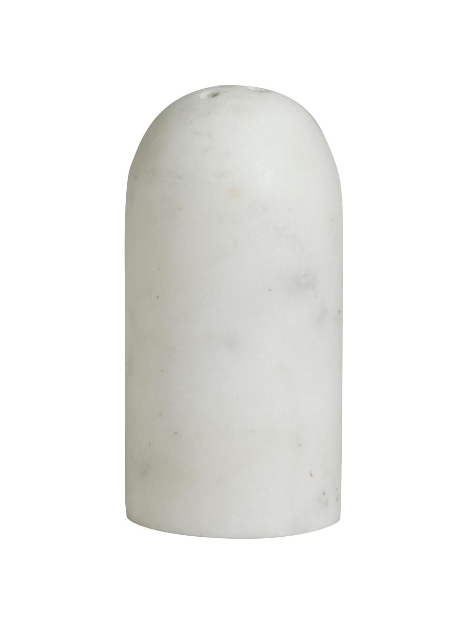 Salière et poivrière en marbre Isop, 2 élém., Marbre, Blanc, marbré, Ø 4 x haut. 8 cm