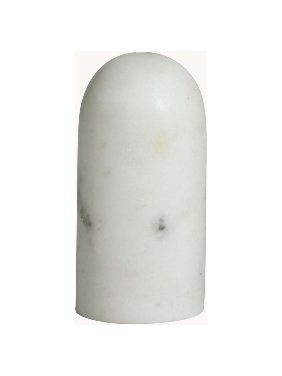 Komplet solniczki i pieprzniczki z maruru Isop, 2 elem., Marmur, Biały, marmurowy, Ø 4 x W 8 cm