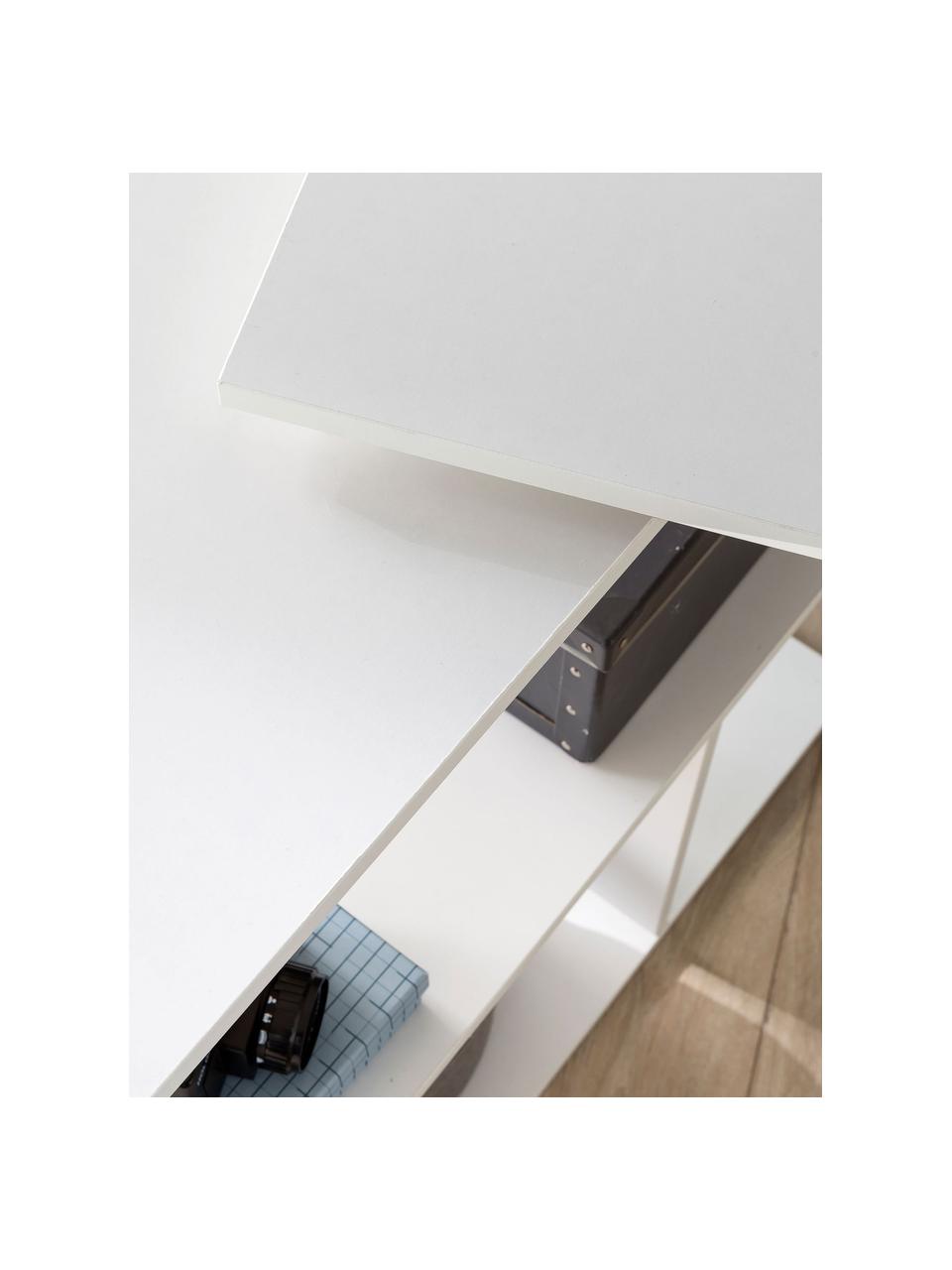 Bureau d'angle blanc Lemina, Blanc, mat