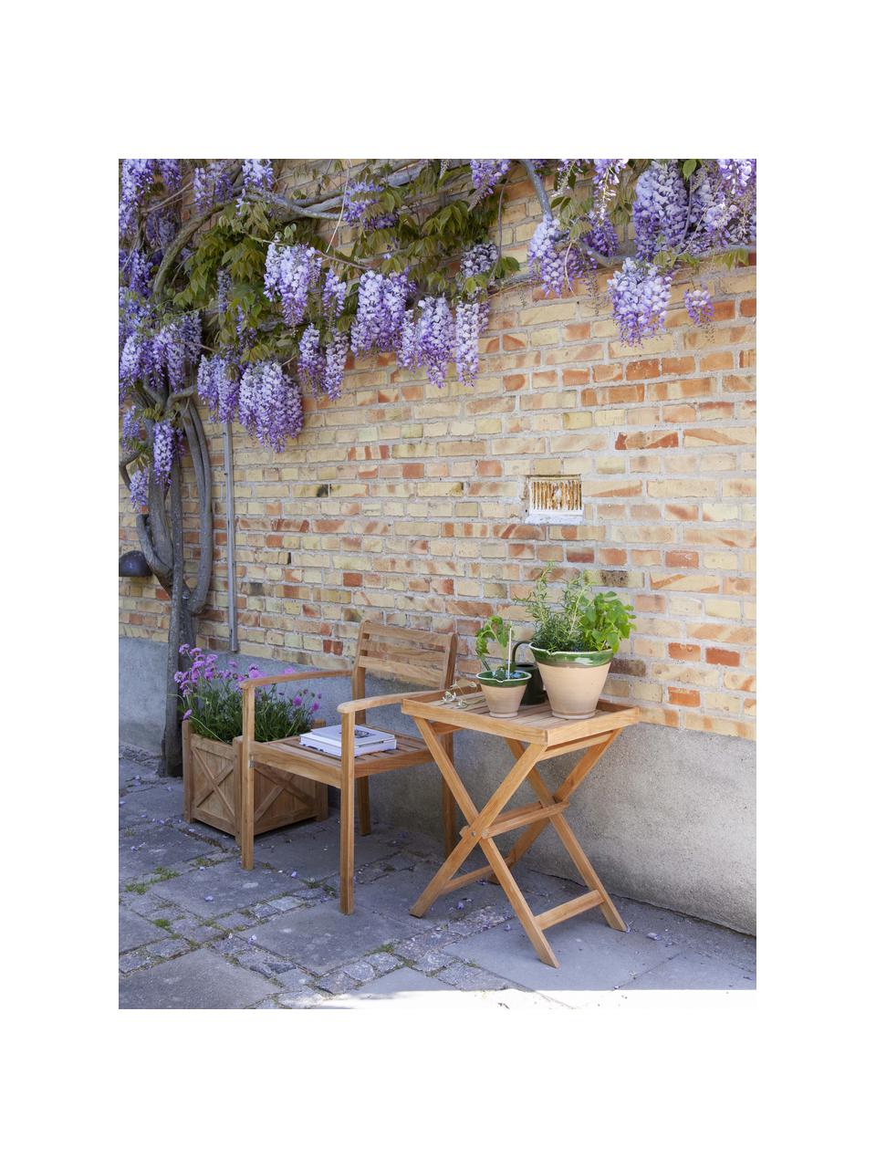 Chaise de jardin en bois de teck Oxford, Bois de teck, Bois de teck, larg. 56 x prof. 53 cm