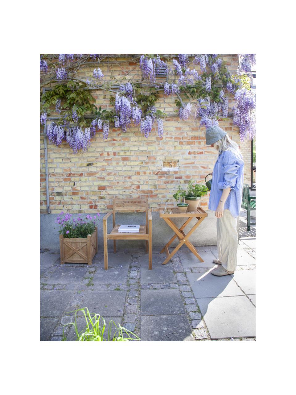 Chaise de jardin en teck Oxford, Bois de teck, Bois de teck, larg. 56 x prof. 53 cm