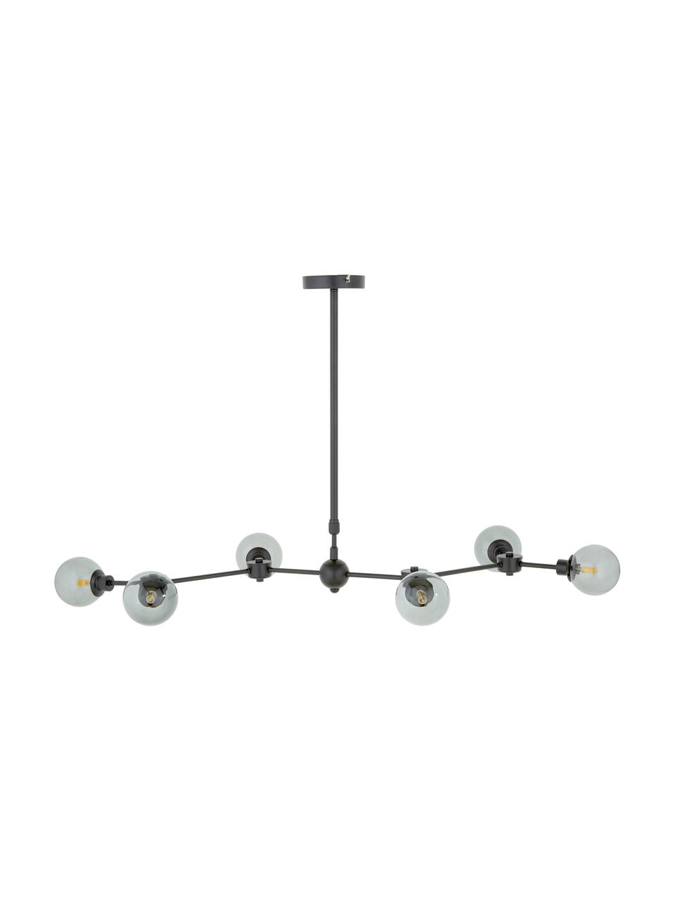 Lampa wisząca Aurelia, Szary, transparentny, czarny, S 110 x W 60 cm