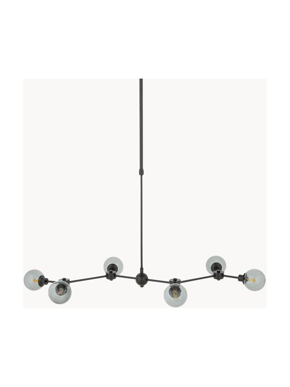 Lampa wisząca Aurelia, Szary, transparentny, czarny, S 110 x W 60 cm