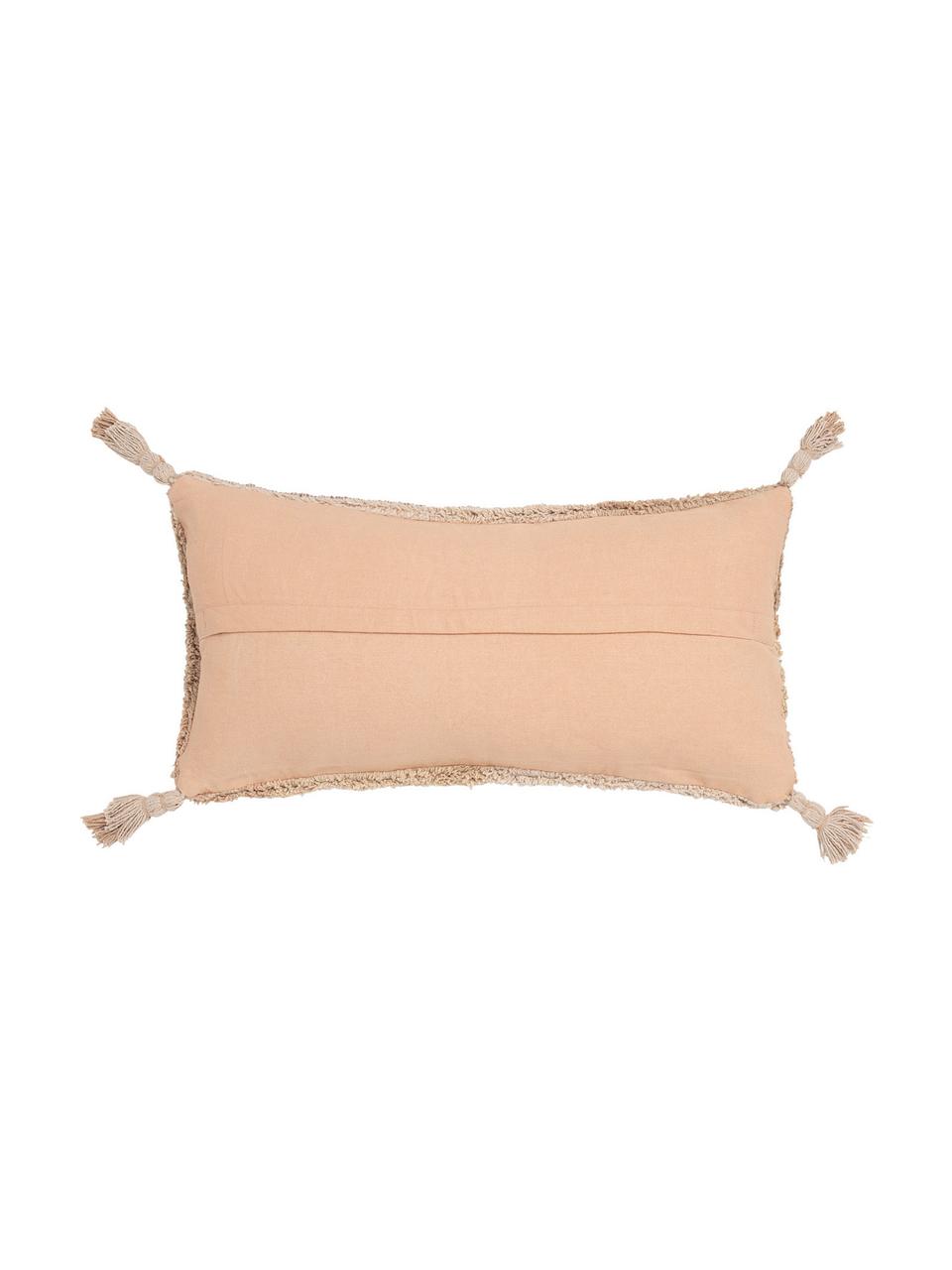 Housse de coussin rectangulaire pur coton Malva, Tons beiges