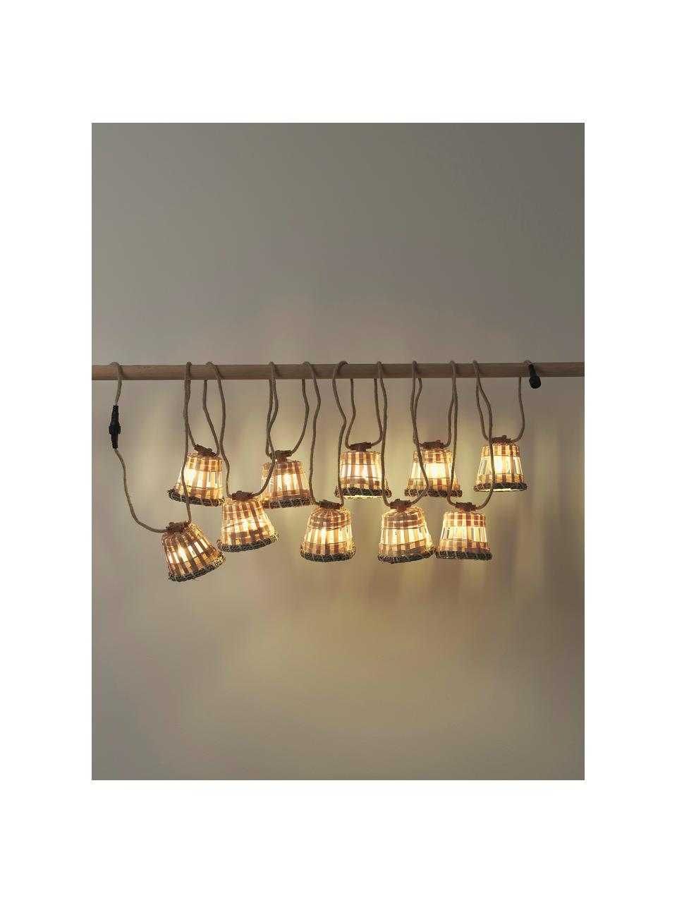 Guirlande lumineuse LED artisanale Aurora, 800 cm, Tons bruns, beige clair, long. 800 cm