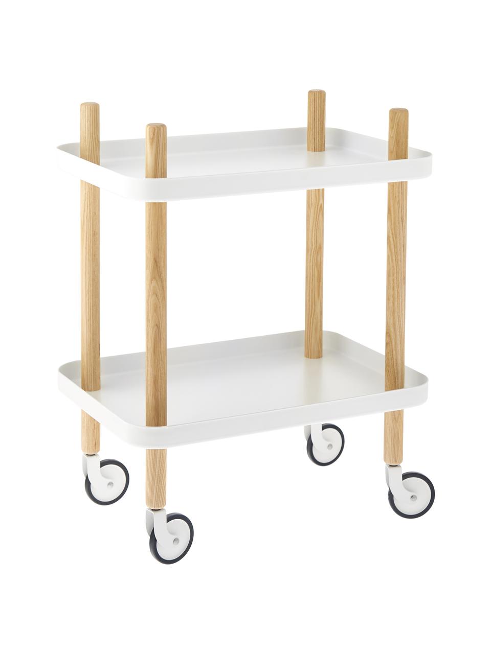 Odkládací stolek ve skandinávském stylu Block, Bílá