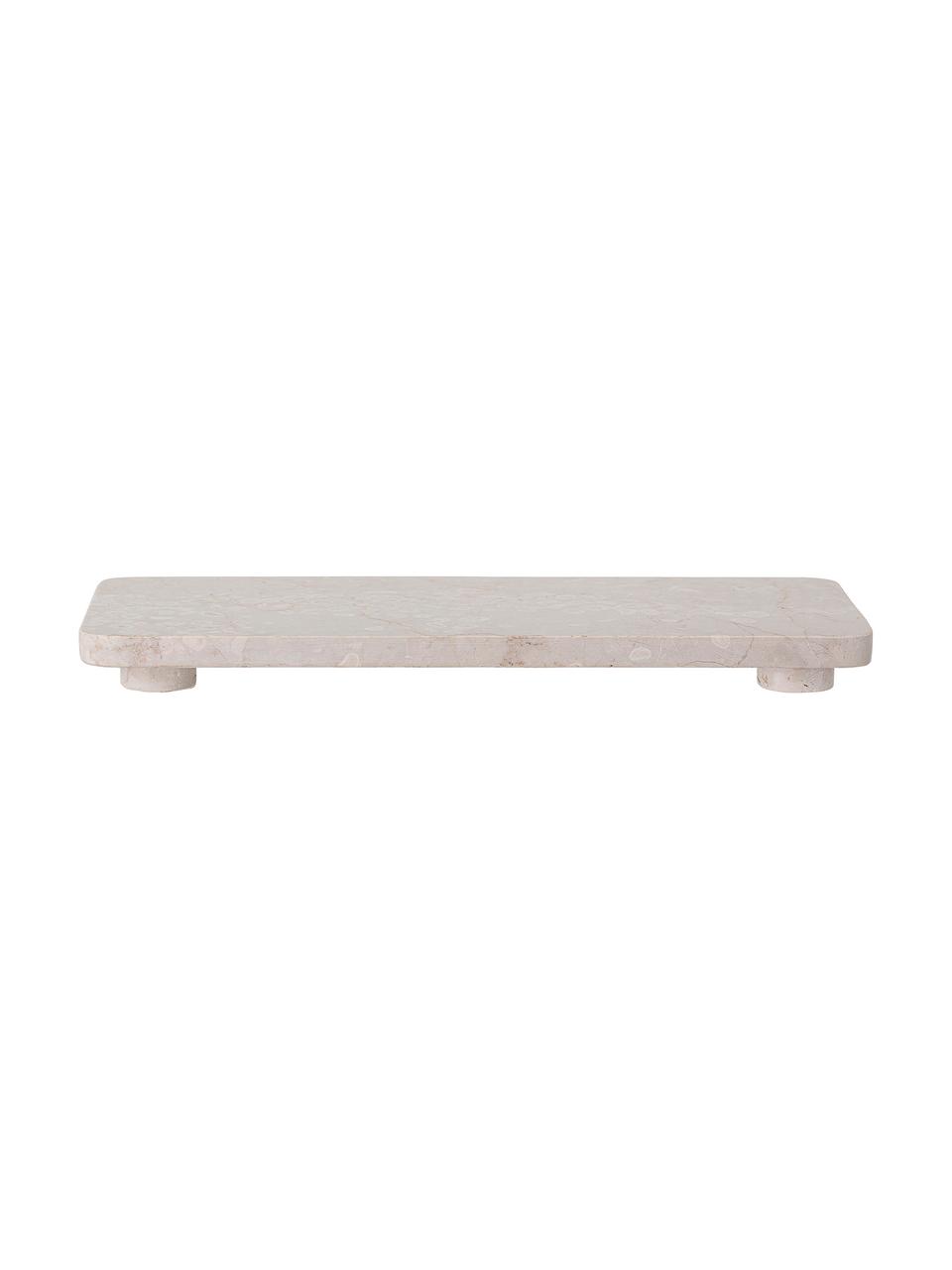 Plat de service en marbre Maya, 15x38 cm, Beige