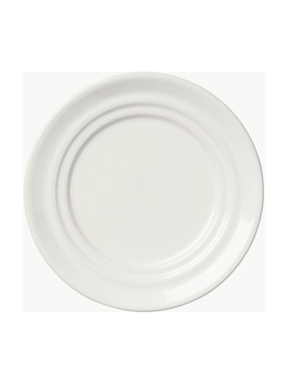 Ručně vyrobený dezertní talíř Stevns, Glazovaná kamenina, Tlumeně bílá, lesklá, Ø 13 cm