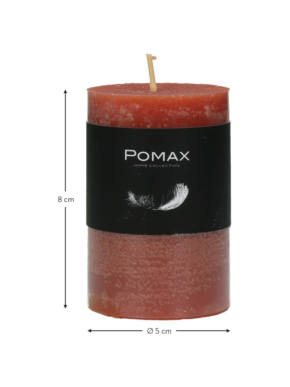 Petit pilier rouge Arda, 80 % cire de paraffine, 20 % cire de carnauba, Terre cuite, Ø 5 x haut. 8 cm