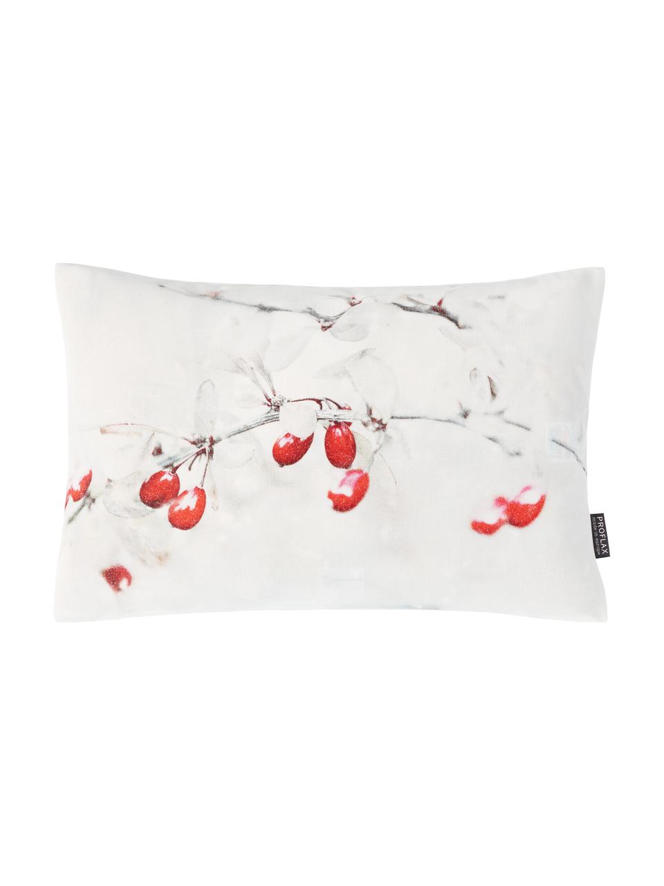 Poszewka na poduszkę Blanca, 100% bawełna, Biały, czerwony, szary, S 27 x D 43 cm