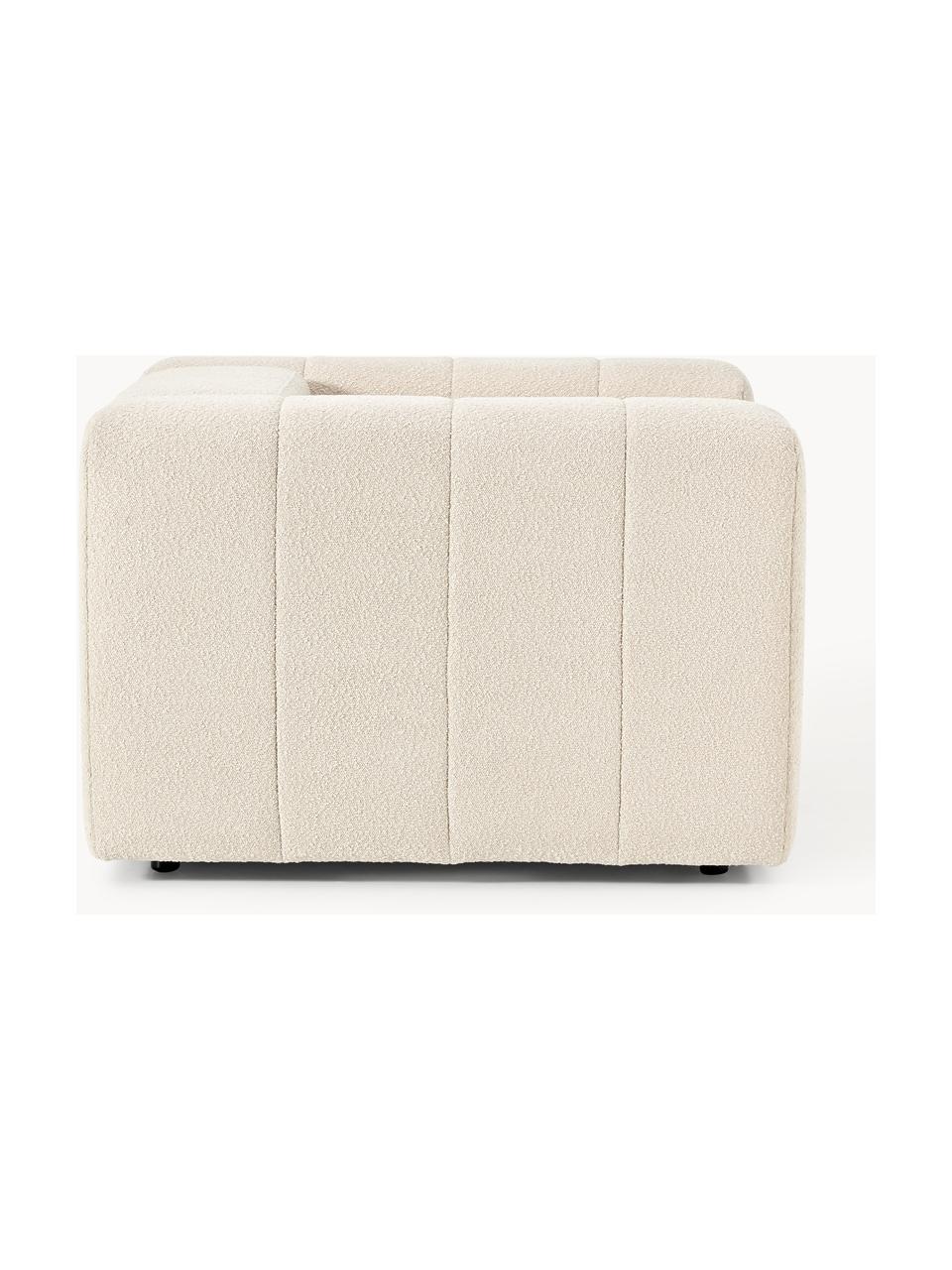 Fauteuil lounge en bouclette Lena, Bouclette beige clair, larg. 133 x prof. 106 cm