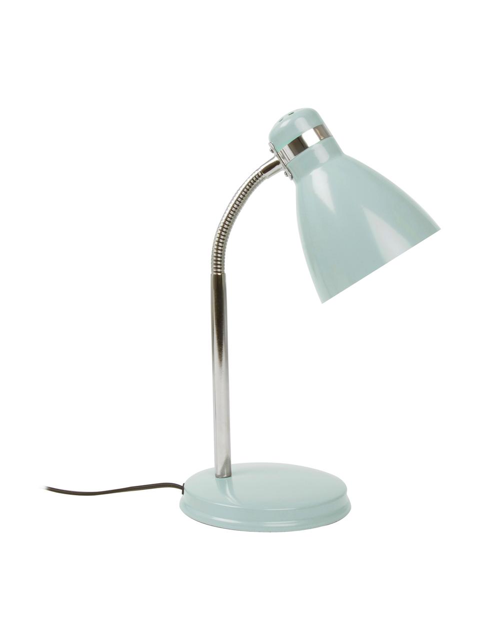 Kleine Schreibtischlampe Study, Lampenschirm: Metall, lackiert, Blaugrau, B 12 x H 34 cm