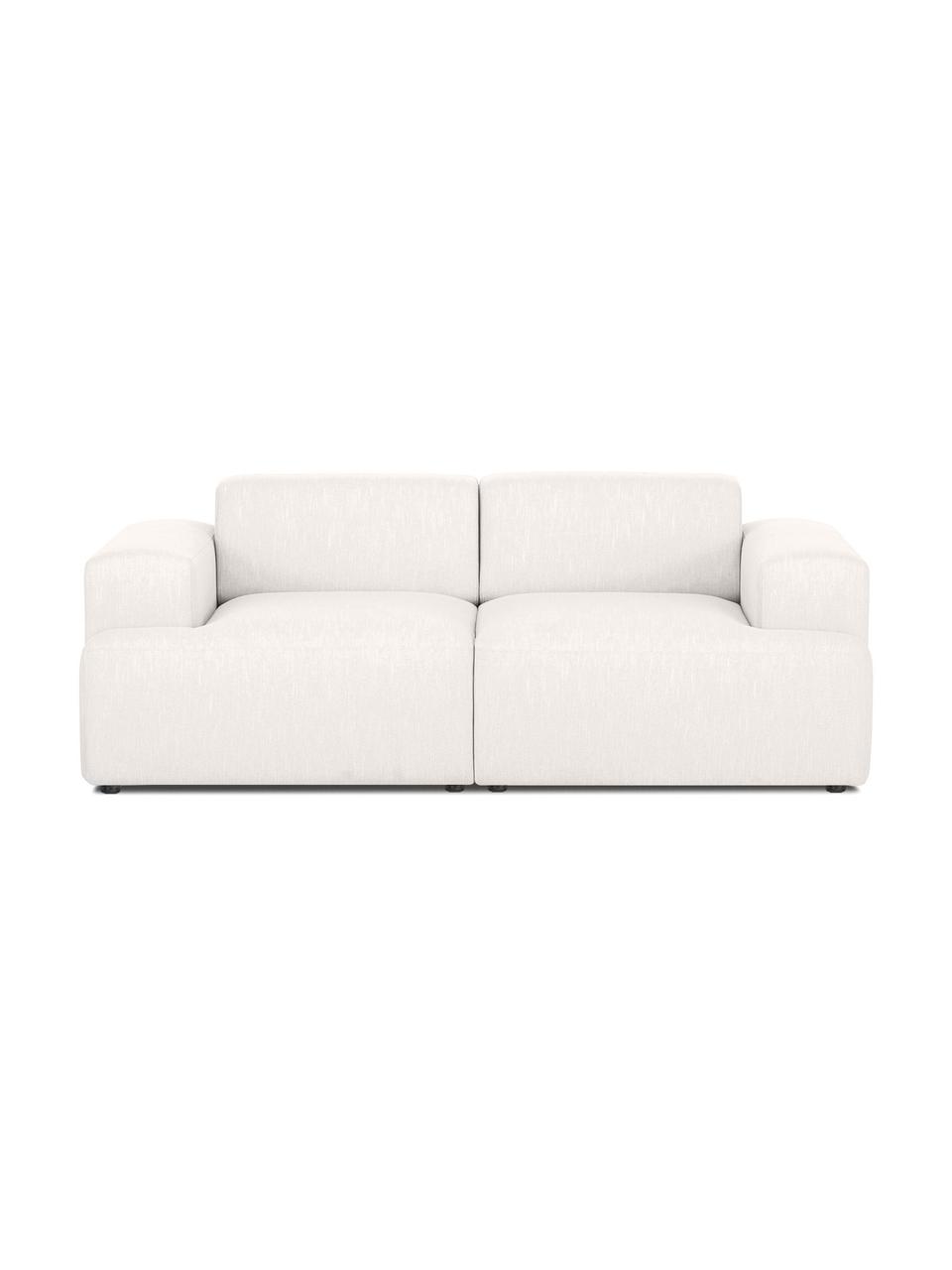 Sofa Melva (2-osobowa), Tapicerka: 100% poliester Dzięki tka, Stelaż: lite drewno sosnowe, cert, Nogi: tworzywo sztuczne, Greige tkanina, S 198 x G 101 cm
