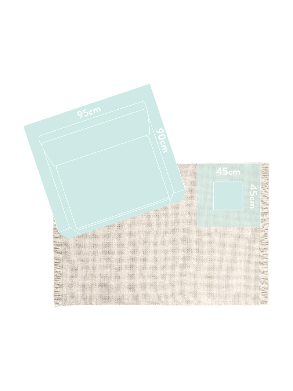 Tapis en laine crème tissé main Alvin, Crème