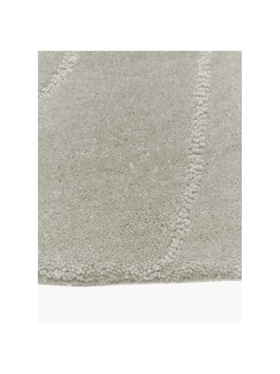 Kulatý ručně všívaný vlněný koberec Aaron, Greige, Ø 120 cm (velikost S)