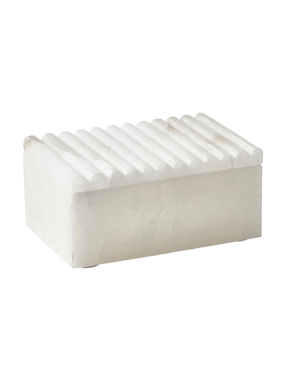 Pojemnik do przechowywania z pokrywką Jutta, Alabaster, Biały, S 10 x D 15 cm