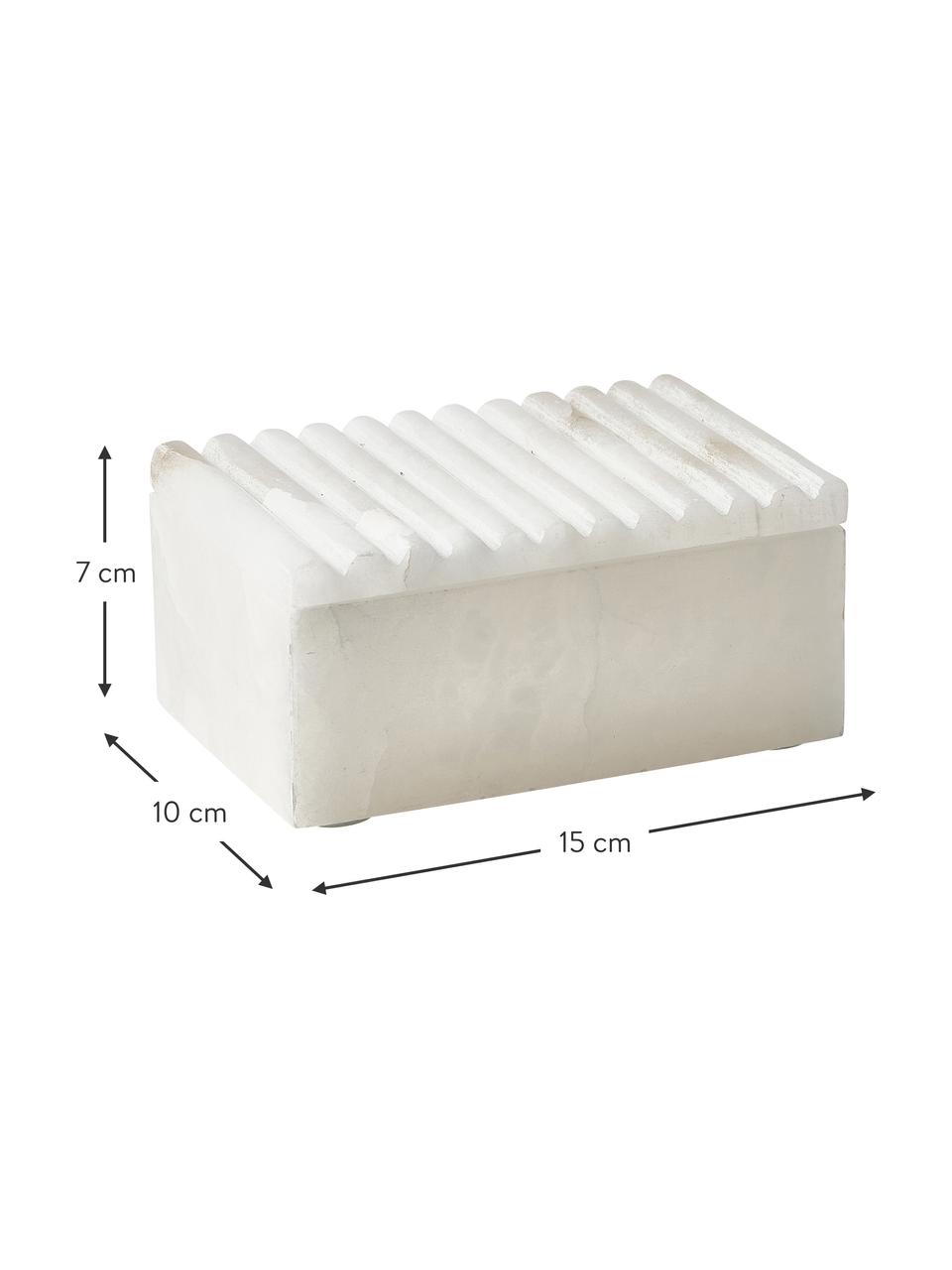 Pojemnik do przechowywania z pokrywką Jutta, Alabaster, Biały, S 10 x D 15 cm