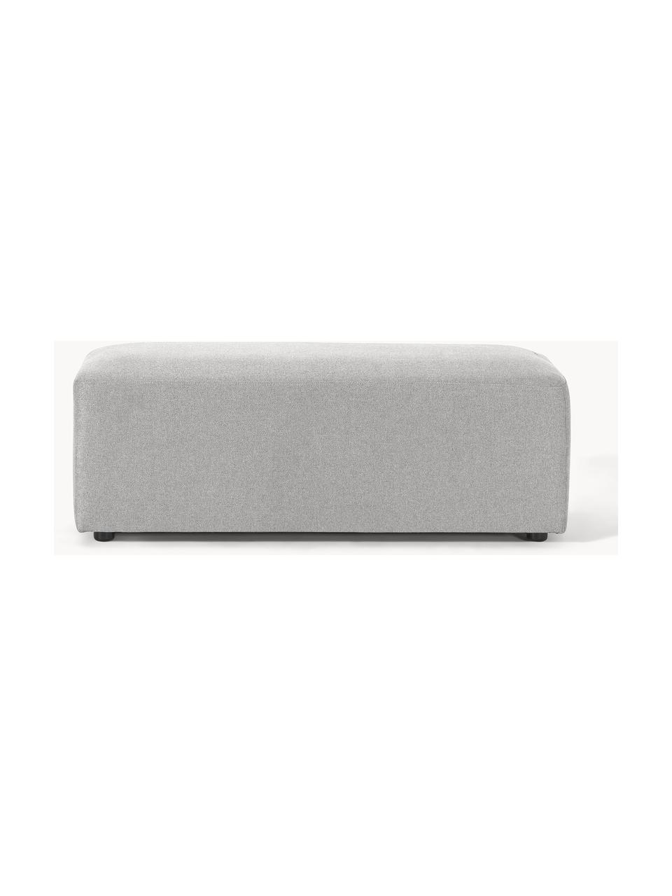 Pouf XL Melva, larg 116 x prof. 42 cm, Tissu gris clair, larg. 116 x prof. 42 cm