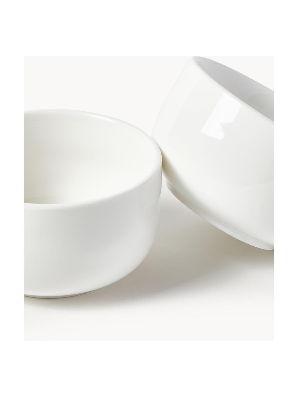 Porcelánové misky na dipy Nessa, 3 ks, Vysoce kvalitní porcelán, Tlumeně bílá, lesklá, Ø 11 cm, V 6 cm