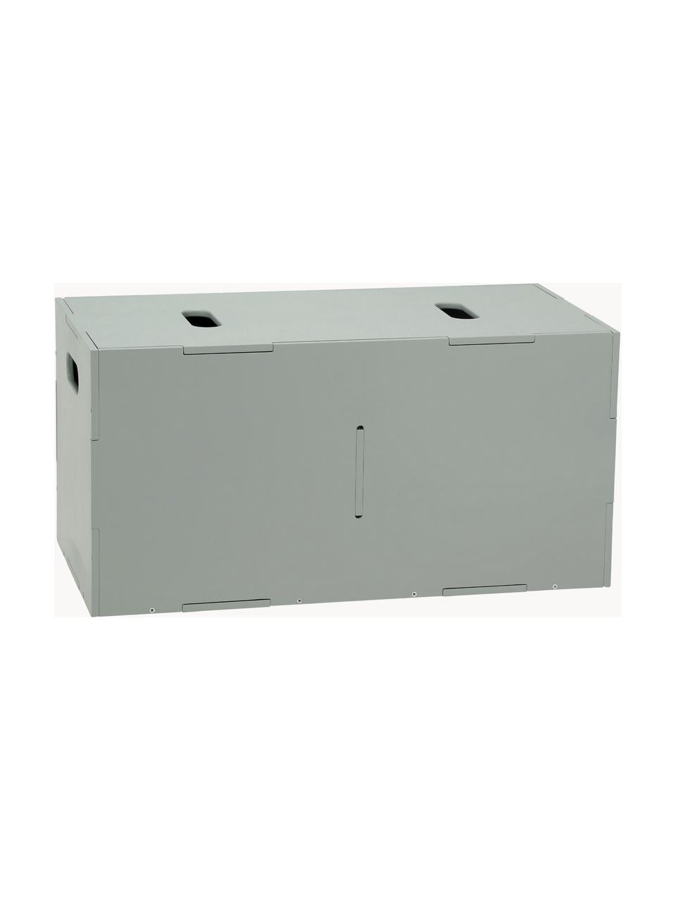 Caja de madera Cube, Madera de abedul pintada

Este producto está hecho de madera de origen sostenible y con certificación FSC®., Verde salvia, An 72 x Al 36 cm
