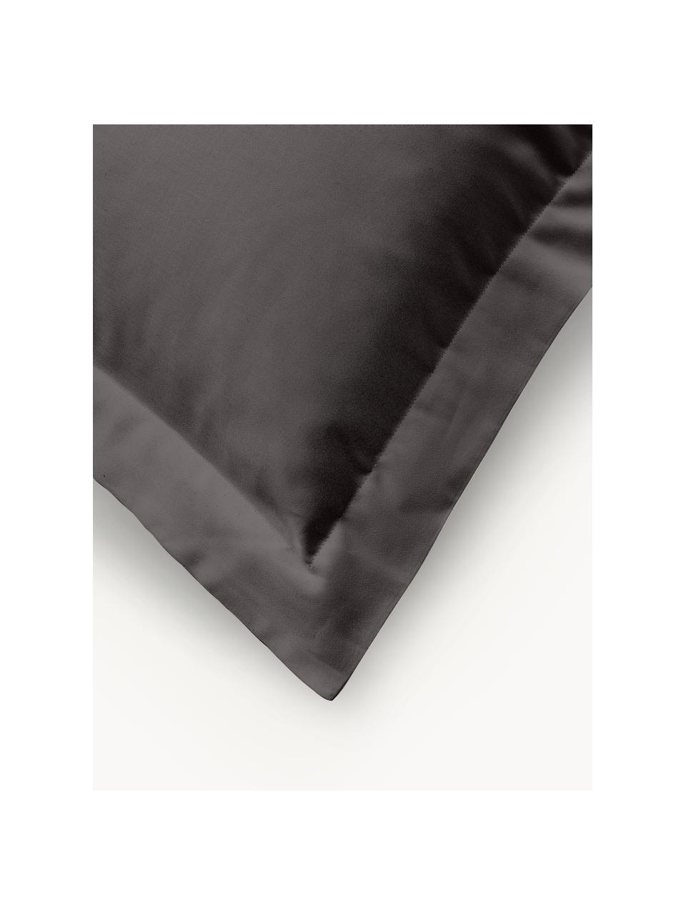 Baumwollsatin-Kopfkissenbezug Premium, Webart: Satin Fadendichte 400 TC,, Dunkelgrau, B 40 x L 80 cm