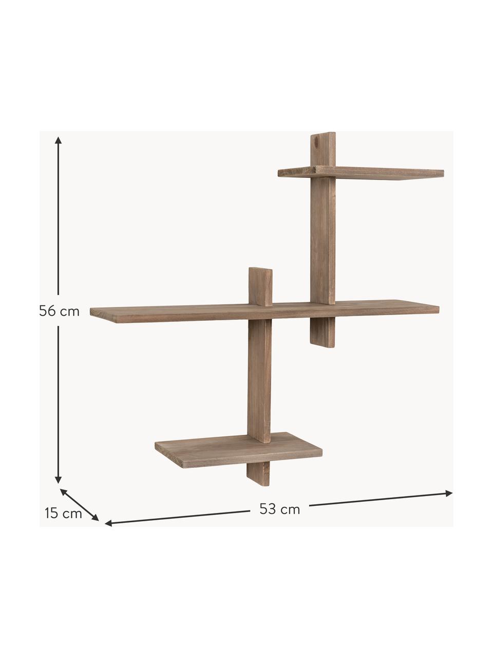 Étagère murale en bois de pin Gavi, Bois de pin, Bois de pin, larg. 53 x haut. 56 cm