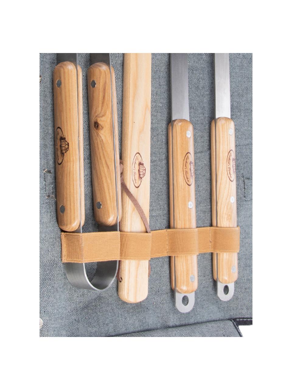 Set de herramientas para barbacoa Denim, 5 pzas., Negro, An 50 x Al 36 cm