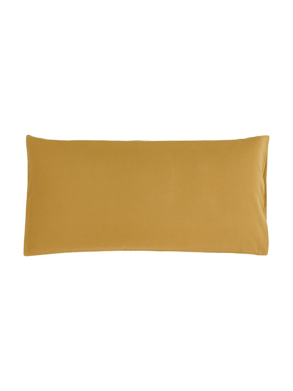 Flanelová obliečka na vankúš Biba, 2 ks, Žltá, Š 40 x D 80 cm